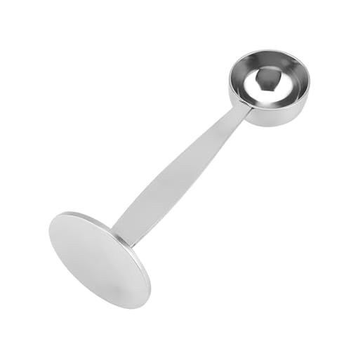 ZPSHYD Stainless Steel Coffee Scoop And Tamper Dual Purpose Measuring Spoon For Espresso Ground Coffee Beans Powder Food Grade Material 14.5cm 87g
