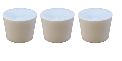 North Mountain Supply #6.5 Solid Rubber Stopper – Food Grade, BPA Free – 1 5/16" x 1" – Fits Carboys & Fermentation Vessels – 3 Pack
