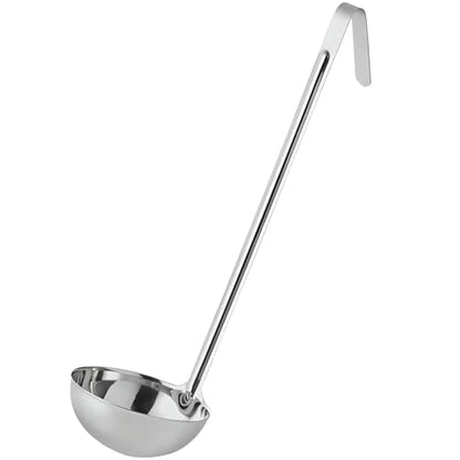 OCS Parts 14.75" Stainless Steel 16-Ounce Culinary Ladle | One-Piece Dishwasher Safe Home, Restaurant, Buffet and Catering Serving Ladle for Sauces, Soup, Gravy, and Salad Dressing - size: 16 Ounce