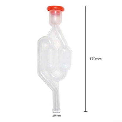 5 Pack S-Shape Air Lock, Plastic Twin Bubble Fermentation Valve for Home Brew Wine Beer Making, 17cm Length Grommet up to 20 Gallon