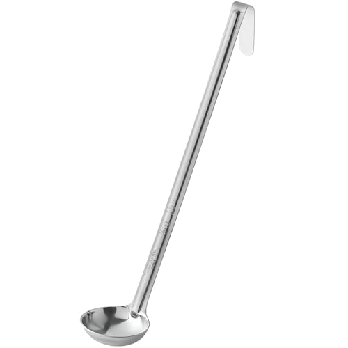 OCS Parts 0.5 Ounce 10-7/8" Stainless Steel Culinary Ladle | One-Piece Dishwasher Safe Home, Restaurant, Buffet and Catering Serving Ladle for Sauces, Soup, Gravy, and Salad Dressing - size: 0.5 Ounce