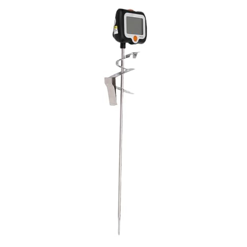 EVGATSAUTO Digital Candy Thermometer, 304 Stainless Steel Cooking Thermometer with Large LCD, 58F to 572F Readout, Hold and Clip Design for Candy Jam Chocolate Frying and Syrup (KT Black English