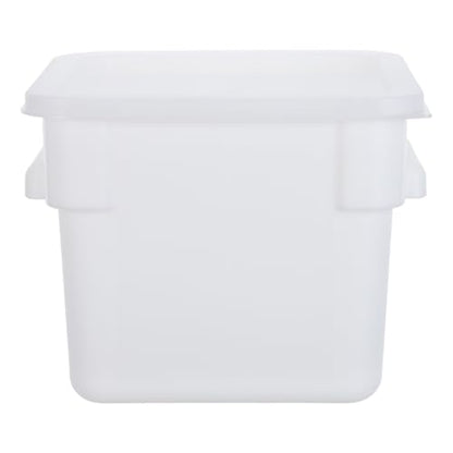 Yardwe Food Storage Bucket with Lid - 6l White Plastic Pail - Stackable Square Storage Container for Pickling, Brining, And Ice Cream - Kitchen Pantry Box