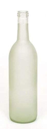 North Mountain Supply 750 ml Clear Frosted Glass Bordeaux Bottles, 12 per case - color: W5 Frosted