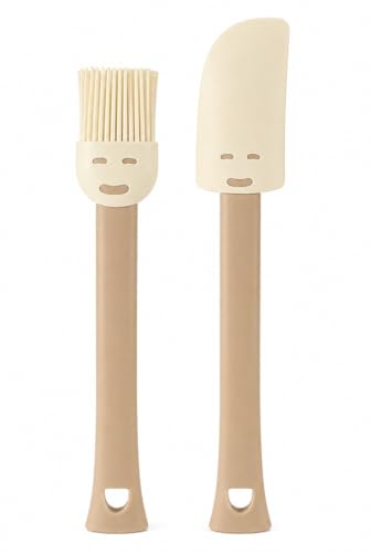 Silicone Pastry Brush and Spatula Set, | BPA Free, Heat Resistant, Non Stick, For Baking, BBQ, Grilling