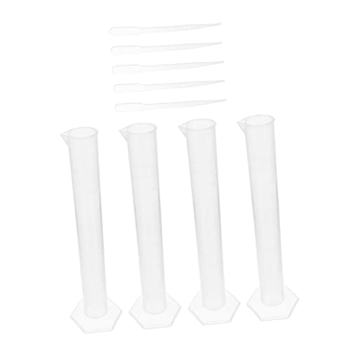 Cabilock 1 Set Laboratory Measuring Cylinder Graduated Dropper Measure Tubes Liquid Cylinders Measuring Cylinder Kit Chemistry Cylinder Equipment Laboratory Cylinder Plastic