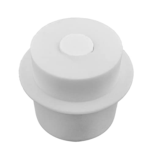 Othmro 1Pcs Drilled Rubber Stopper with Airlock, White Drilled Bungs Stopper with 1.57"-1.77" Hole for Fermentation Use, Homebrewing Beer Kombucha Airlock Stopper