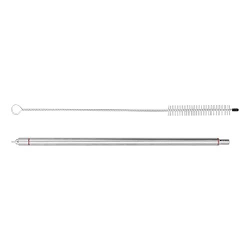 14" Stainless Steel Spring-Loaded Bottle Filler Kit Homebrew Bottle Wine Filling Equipment with Cleaning Brush for Beer, Wine, Kombucha, Home Brewing Making