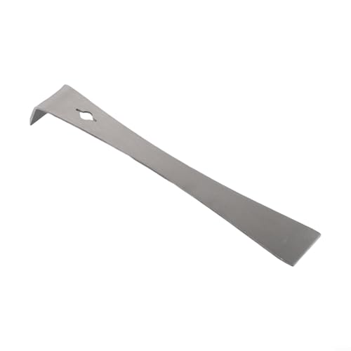 Stainless Steel Pry Bar 10.2 Inch for Woodworking, 3-in-1 Scraper and for CROWBAR Tool for Staple Remover, Car Plastic Trim Disassembly, Bee Hive Equipment with Hanging Hole, Silver