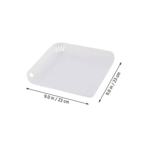 SOLUSTRE Draining Kitchen Board Plastic Dough Board Anti-skid Cutting Board White Kitchen Cutting Boards