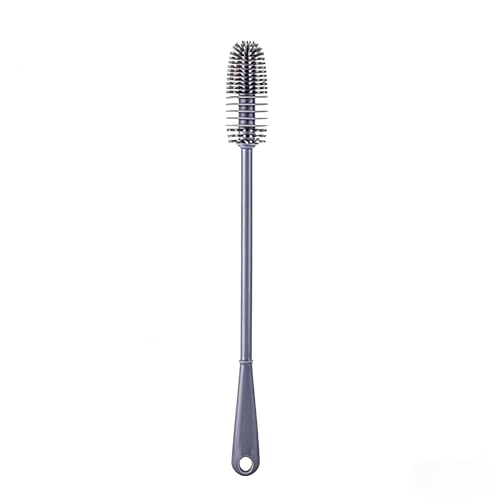 Durable Long-Handle Silicone Brush – Deep Cleaning Tool for Bottles, Cups & Narrow Necks-Grey