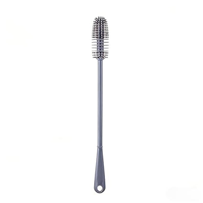 Flexible Silicone Cup Brush – Long-Handle Tool for Deep Cleaning Bottles & Narrow Necks-Grey