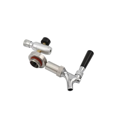Home Brewing Beer Spear Faucet Tap and CO2 Regulator Homebrew Beer Dispenser Tap for 2L 3.6L 4L Stainless Steel Mini Keg Beer Growler Brewing Accessories