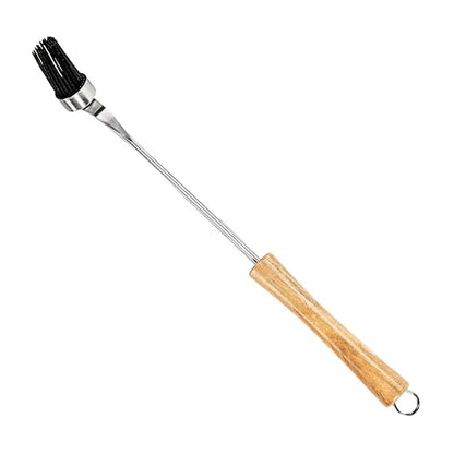 BBQ-AID Silicone Basting Brush for Grilling - Premium Acacia Wood Sauce Brush for BBQ & Smoking - Heat Resistant Marinade & Meat Brush - Dishwasher Safe Cooking Brush - Perfect For Fathers Day Gift