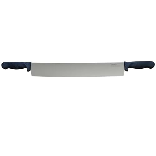 Cheese Knife 16.5 Inch - MATTSTONE HILL Large Cheese Knife With Double Handles, Cheese Cutter, Polypropylene Handle, Black - size: 16.5"