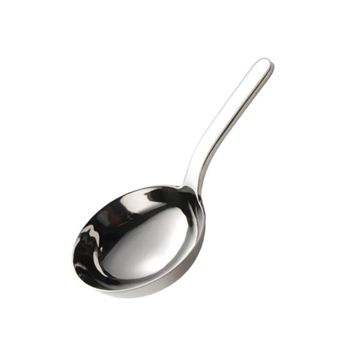 Heavy-Duty Ladle (Short Handle) Big Spoon 18/10 Stainless Steel Ladle for Serving, 7.1 inch, 1Pack (Silver)
