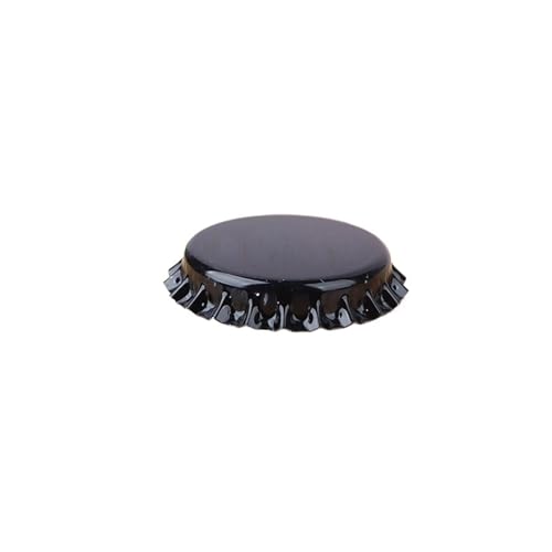 100Pcs Caps Homebrew Beer Caps Craft Beer Bottling Caps Oxygen Absorbing Seal Crown Caps for DIY Home Brewing Beer Tool(Black) - color: Black