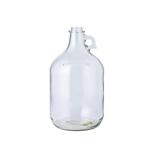 Fastrack 1 Gallon Glass Jug (128 oz) WITHOUT STOPPER OR CAP – Multipurpose 1 Gallon Jug, & Detergent Dispenser for Laundry, Glass Jug for Liquids, Water & Juice - style: 1 Pack