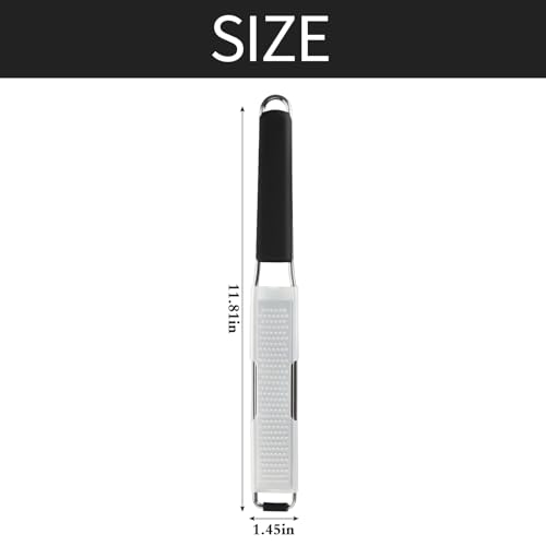 Cambom Lemon & Citrus Zester, Cheese Graters with Stainless Steel Sharp Blade for Parmesan Cheese, Ginger, Garlic, Nutmeg, Chocolate, Vegetables, Fruits, Dishwasher Safe Shredder Fine Blade - color: Black, size: Set of 1, style: Fine Blade