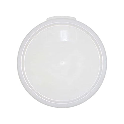 TrueCraftware- White Round Polypropylene Food Storage Container Lid Fits 6 and 8 Qt. Round Containers Replacement Lid for Meal Prep Kitchen Pantry Commercial Restaurant - size: Lid - Fits 6&8qt