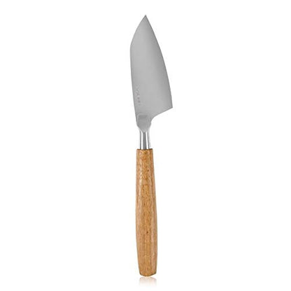 BOSKA Hard European Oak Wood Handle, Life Collection Cheese Knife, Medium, Silver, (320209) - style: Hard Cheese Knife