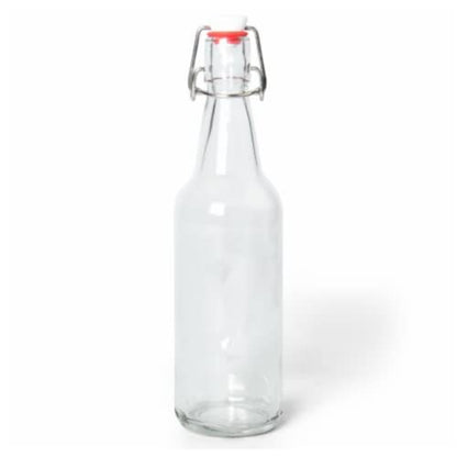 ICE N COLD | Pack of 6 Clear 16-20oz Growler with Flip Top Airtight Silicone Seal | For Beverages, Oil, Vinegar, Kombucha, Beer, Water, Soda, Kefir - color: Clear, size: Pack of 6