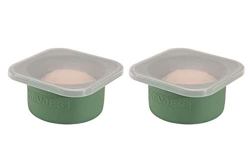 500ml Individual Dough Storage Vessels with Airtight Lid – Ideal for Neapolitan Pizza Round Dough Ball Cold Fermentation, Food Grade Silicone, Freezer & Dishwasher Safe – 2 Pack (Green) - color: Green