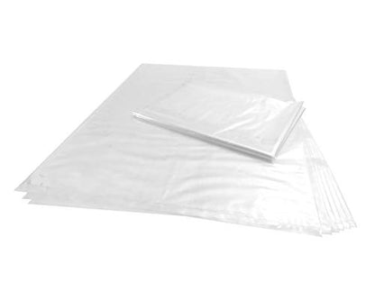 Wowfit 100 CT 17x22 Inch 1.1 Mil Clear Plastic Flat Open Poly Bags – Great for Food Storage, Clothing, Garments, Sweaters, Hoodies, and More - size: 17"x22"-100pcs
