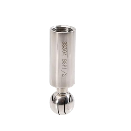 Rotating CIP Spray Ball with 1/2" Male BSPT Connection Stainless Steel 304 Homebrew Conical Fermenter Brew Kettle Keg CIP Washin