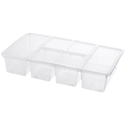 UPKOCH Divided Refrigerator Bin Lid Fridge Organizer Bins Small Storage Box Lid Food Fresh Containers