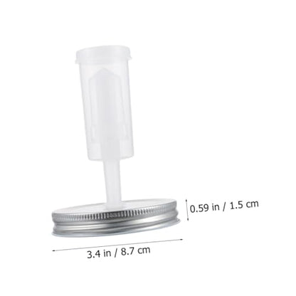TOYANDONA Fermenter Jar Lid Kit for 87mm Wide Mouth Mason Jars with Airlock Fermentation Cover, Tinplate Fermentation Lid Set for Pickles and Sauerkraut, Home Kitchen Fermenting Random Color