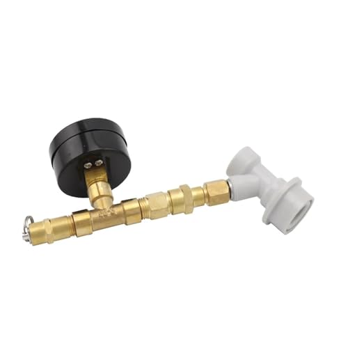 Home Brewing Ball Lock Pressure Relief Valve with Gauge 15psi Spunding Homebrew Beer Carbonation Regulator Brewing Accessories