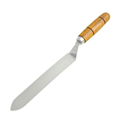 FUOYLOO Stainless Steel Honey Extractor Tool with Thin Uncapping Cutter and Wood Handle, Efficient Cutting and Rust-Resistant Honey Scraper for Beekeeping Use Random Color