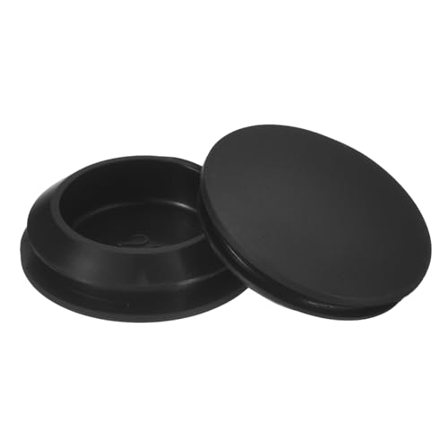 uxcell 8Pcs Silicone Plugs, Rubber Round Snap in Locking Hole Plugs for 25-27mm Hole, Hole Stoppers Waterproof Hole Plug for Metal Tube, Furniture End Caps Inserts, Black - size: 25-27mm