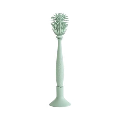 mushie Baby Bottle Brush | Soft Silicone with Suction Base (Cambridge Blue) - color: Cambridge Blue