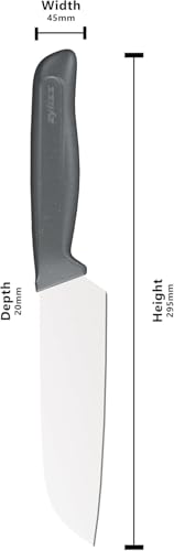 Zyliss Comfort Knife - Japanese Stainless Steel Blade - Non-Slip Contoured Handle for All Hand Sizes - Kitchen Tools with Safety Kitchen Blade Guards - Dishwasher Safe - 5.9" Santoku Knife - size: 5.9"