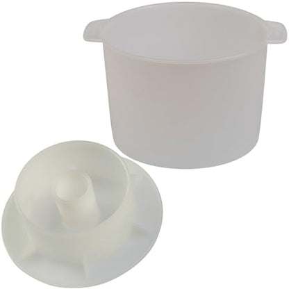 Cheese Mold for Cheese Making with Follower Piston 1/2 gal - Cheesemaking Supplies - Cheese Form Mold - Cheese Making Basket - Cotton Cloth For Straining - Molde Para Queso Casero