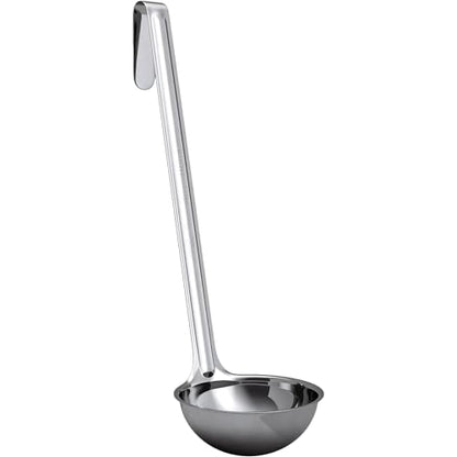 Super Sturdy, Ergonomic 4 Oz. Soup Ladle 1 Pk. Stainless Steel Ladles with Long Handles. Best Kitchen Accessories for Stirring, Portioning and Serving Soups, Chili and Stew in Restaurants and at Home - size: 4oz