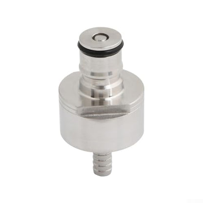 Stainless Steel Carbonation Cap Ball Lock for Home Brewing Beer for soda - Counter Pressure Filling PET Bottle - Silver 6x3.2cm