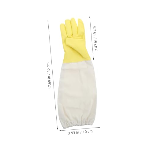 BESPORTBLE Heavy Duty Beekeeping Gloves Extended Sleeves Long Sleeve Pu Gloves for Beekeepers Outdoor Work