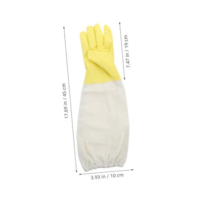 BESPORTBLE Heavy Duty Beekeeping Gloves Extended Sleeves Long Sleeve Pu Gloves for Beekeepers Outdoor Work