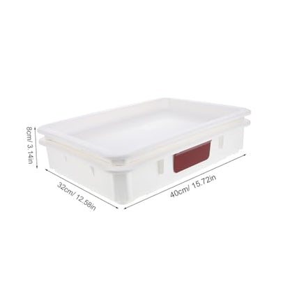 Cabilock Cheese and Storage Container Lid Airtight Proofing Box for Pizza and Cow Cheese Slices for Refrigerator Easy to Clean and Maintain