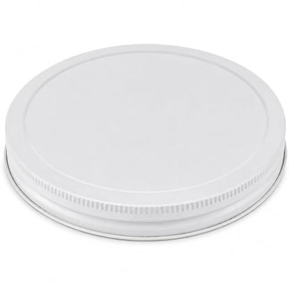 kitchentoolz Half Gallon Glass Large Mason Jar Wide Mouth with Airtight Metal Lid - 1/2 Gallon Mason Jars - BPA-Free Glass Jar with Lid - Dishwasher Safe Made in USA - color: White Lid, size: 0.5 Gallon