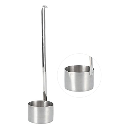 Wine Ladle, Stainless Steel Spoon Dipper With Pour Spout Long Handle and Hook, Flat Bottom Measure Spoon 25ml, 50ml, 125ml, 250ml, 500ml (500ML) - size: 500ML