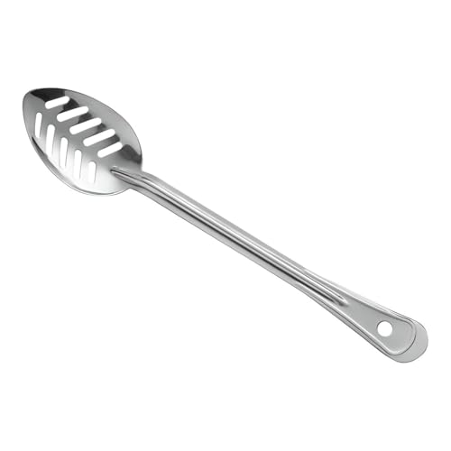 OCS Parts Professional Series Slotted Long Handle Cooking Spoon | Stainless Steel Stirring and Basting Spoon for Home and Commercial Kitchens | Perfectly Drains Liquid and Sauces (1, 13-Inch) - size: 13-Inch