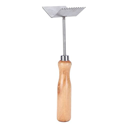 01 Beekeeping Shovel, Stainless Steel Queen Bee Excluder Beekeeping Scraper Bee Hive Frame Tool Beekeeping Equipment with Wooden Handle for Garden