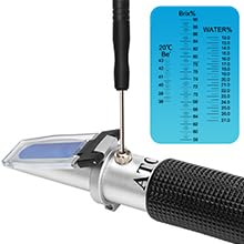 Honey Refractometer with ATC - Measures Honey Moisture, Brix, and Baume, 58-90% Brix Scale Range - size: Honey Refractometer