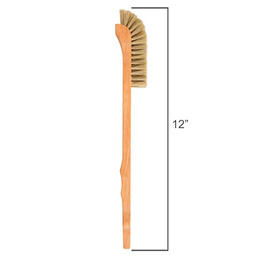 Redecker Bottle Brush, Light Horsehair Bristles, 14.5 Inch Long Narrow Brush for Narrow Neck Bottles, Made in Germany