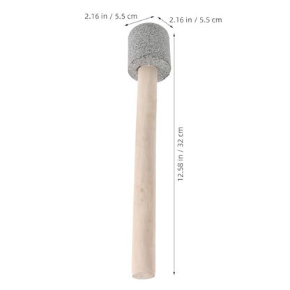 Sauerkraut Pounder Fermentation Tool: Wooden Grip Sauerkraut Pounder - Granite Stone Fermentation Tool - Vegetable Food Masher for Cabbage Fermenting Kitchen Use - size: 32.00X5.50X5.50CM