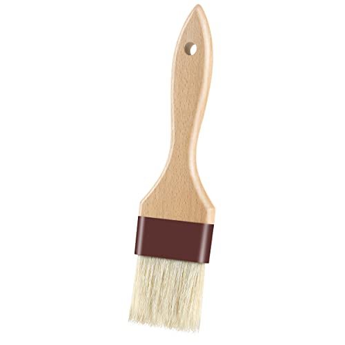 Pastry Brushes for Baking Basting Brush with Boar Bristles and Beech Hardwood Handles Culinary Oil Brush for Barbecue Butter Grill BBQ Sauce Baster Marinade Kitchen Food Cooking Brushes (2 inch) - color: 2 inch